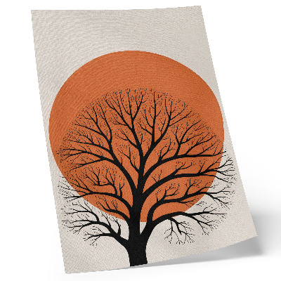 Poster Albero minimalista, forte contrasto, composizione armoniosa