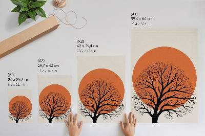 Poster Albero minimalista, forte contrasto, composizione armoniosa