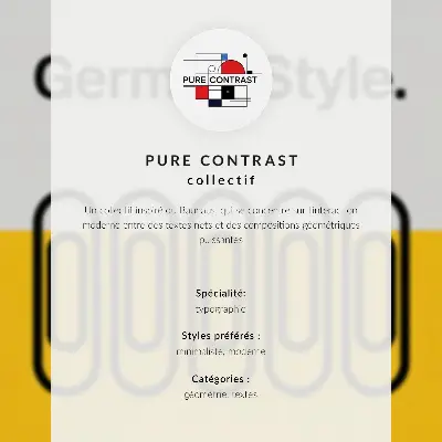 Foto su tela con linee geometriche pulite e colori contrastanti