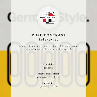 Foto su tela con linee geometriche pulite e colori contrastanti