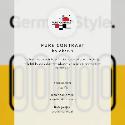 Foto su tela con linee geometriche pulite e colori contrastanti