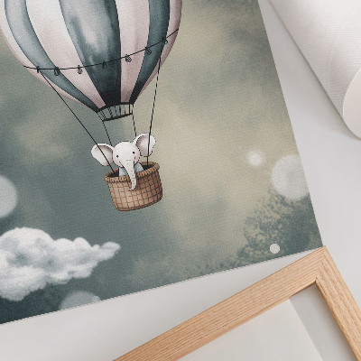 Poster Palloncino con nuvole dalle delicate sfumature di grigio