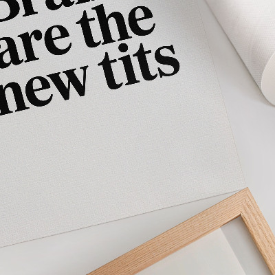 Stampa su tela Motivo tipografico a contrasto con messaggio stimolante