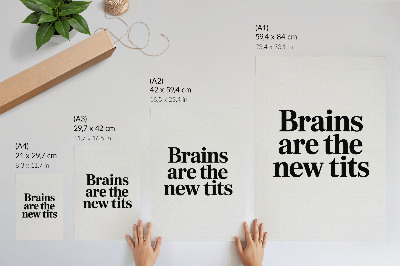 Stampa su tela Motivo tipografico a contrasto con messaggio stimolante
