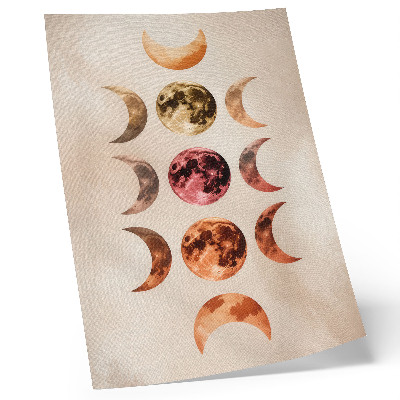 Stampa su tela Simmetria delle lune, colori caldi, atmosfera cosmica