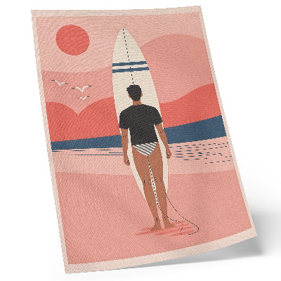 Poster tavola da surf spiaggia mare pace relax