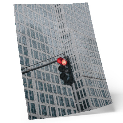Poster Alti grattacieli di vetro di un rosso intenso