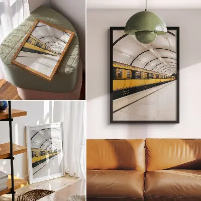 Foto su tela metropolitana moderna con linee fluide e dinamiche