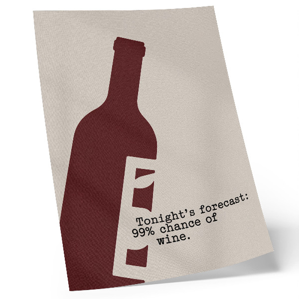 Stampa su tela Grafica minimalista nei toni del bordeaux.
