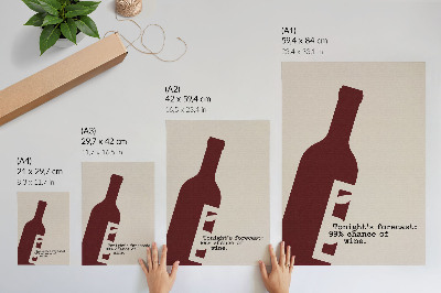 Stampa su tela Grafica minimalista nei toni del bordeaux.