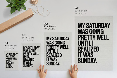Poster Tipografia ad alto contrasto, messaggio umoristico