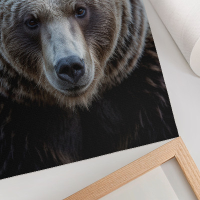 Stampa su tela Ritratto realistico di un orso, calmo e forte