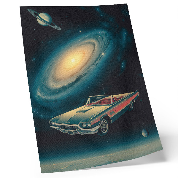 Poster Un'auto nello spazio è una combinazione fantastica