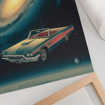 Poster Un'auto nello spazio è una combinazione fantastica