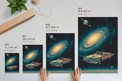 Poster Un'auto nello spazio è una combinazione fantastica