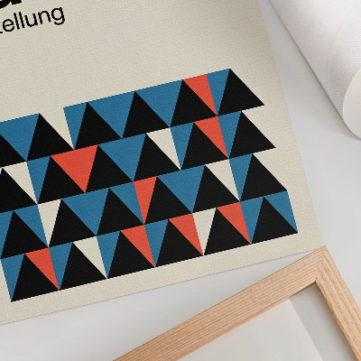 Poster Grafica Bauhaus con accenti arancioni