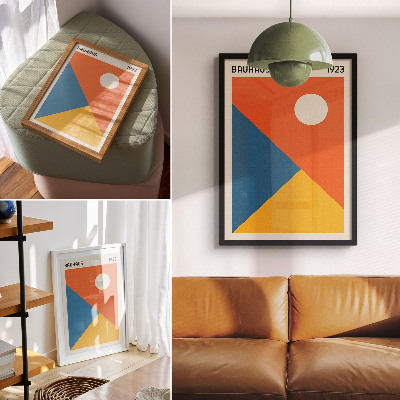 Stampa su tela Forme geometriche, colori intensi, atmosfera moderna