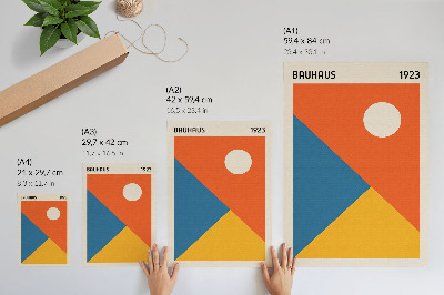 Stampa su tela Forme geometriche, colori intensi, atmosfera moderna