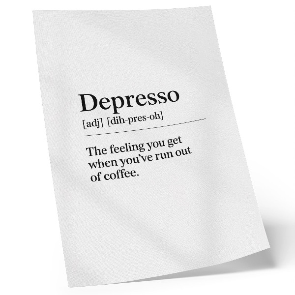 Stampa su tela Definizione di depressione