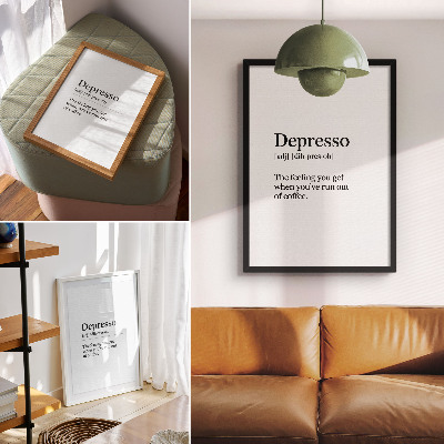 Stampa su tela Definizione di depressione