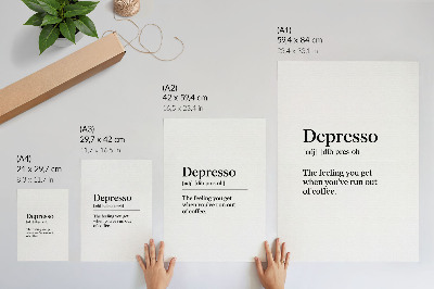 Stampa su tela Definizione di depressione