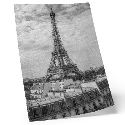 Foto su tela Elegante Torre Eiffel grigia, prospettiva moderna
