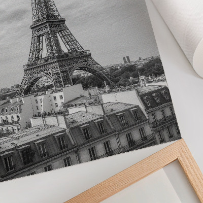 Foto su tela Elegante Torre Eiffel grigia, prospettiva moderna