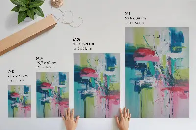 Poster con colori intensi, energia e astrazione