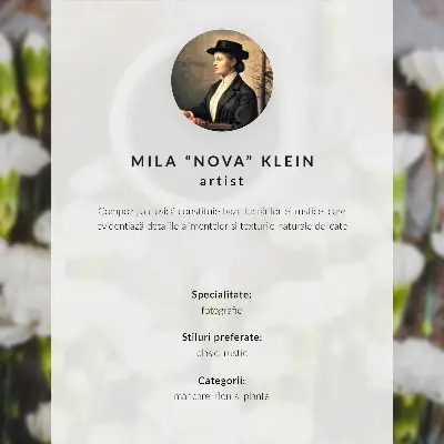 Poster con atmosfera suggestiva, motivi classici e tavolozza scura