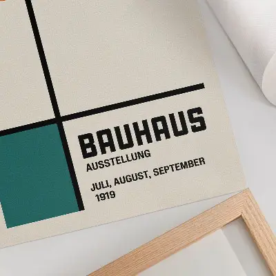 Stampa su tela con design geometrico minimalista e moderno