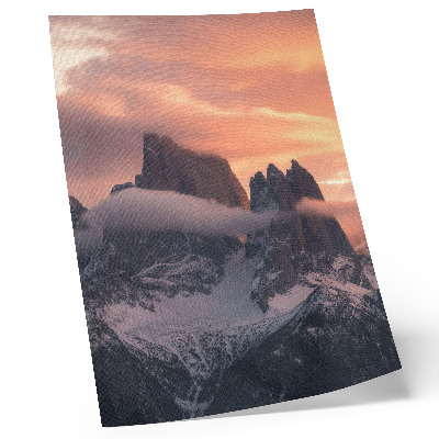 Stampa su tela tramonto montagne nebbia armonia mistero
