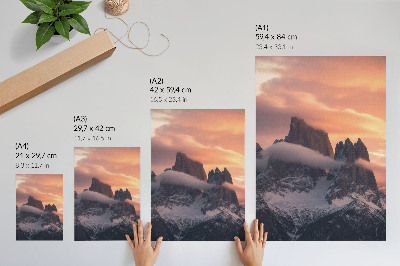 Stampa su tela tramonto montagne nebbia armonia mistero
