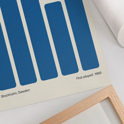 Stampa su tela Grafica minimalista con rettangoli blu