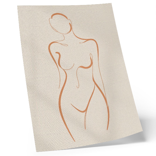 Foto su tela Composizione minimalista di una donna elegante e raffinata.