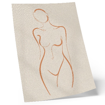 Foto su tela Composizione minimalista di una donna elegante e raffinata.