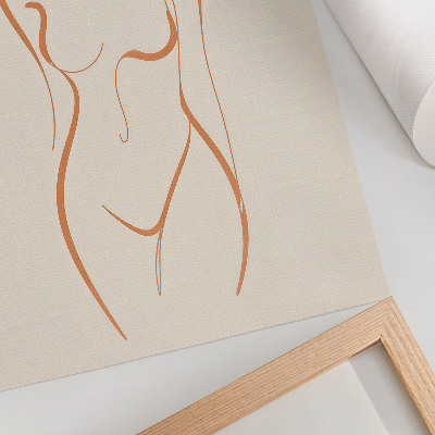 Foto su tela Composizione minimalista di una donna elegante e raffinata.