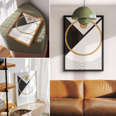 Stampa su tela Motivo geometrico, colori a contrasto, stile moderno
