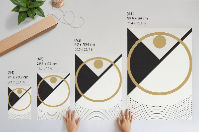 Stampa su tela Motivo geometrico, colori a contrasto, stile moderno