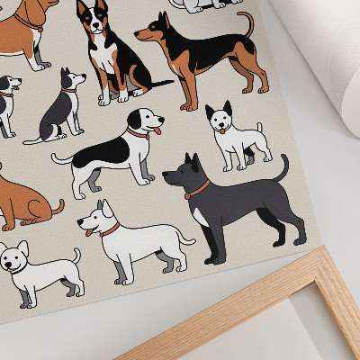 Foto su tela Cani coloratissimi, pieni di gioia e diversità