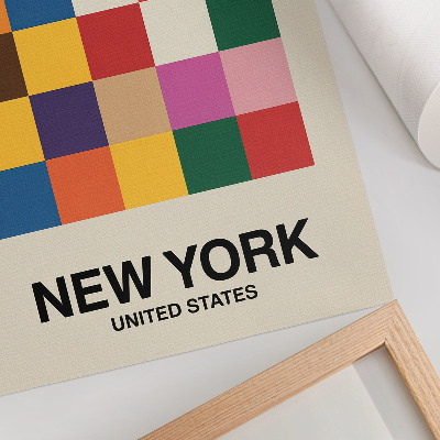 Stampa su tela Ambiente creativo con piazze colorate