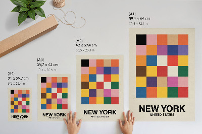 Stampa su tela Ambiente creativo con piazze colorate