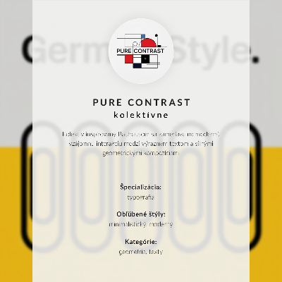 Foto su tela Lettera in stile geometrico con gocce colorate