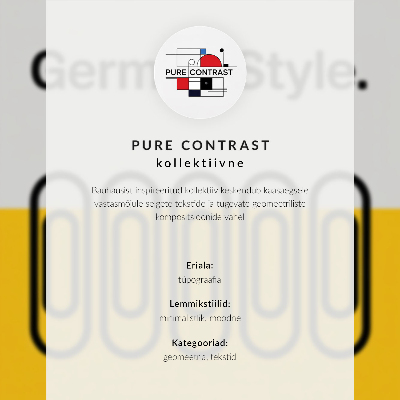 Foto su tela Lettera in stile geometrico con gocce colorate