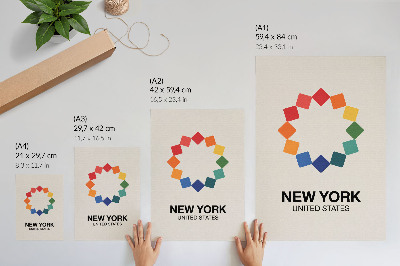 Stampa su tela Motivo geometrico dai colori vivaci