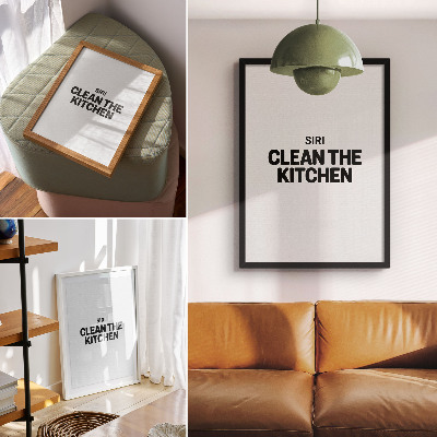Poster Iscrizione minimalista con motivo a contrasto