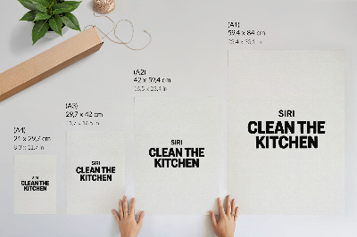 Poster Iscrizione minimalista con motivo a contrasto