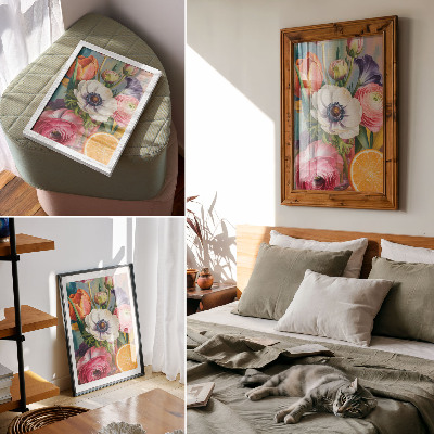 Poster Fiori pieni di vita e colore senza virgole