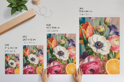 Poster Fiori pieni di vita e colore senza virgole