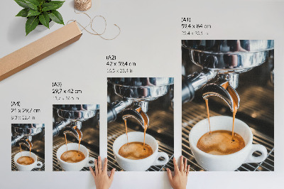 Poster Bevanda espressiva, tazza bianca, modernità