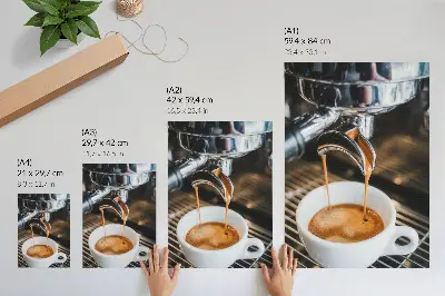 Poster tazza bianca con grafica espressiva in stile moderno